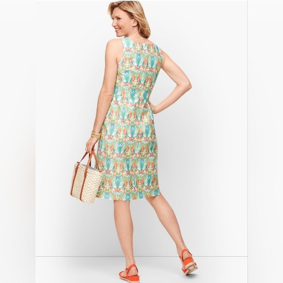 Talbots Tropical Print Shift Dress - Picture 2 of 9